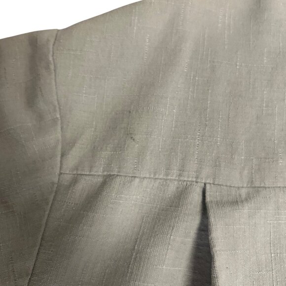 Paradise Blue Men's XL 100% Silk Hawaiian Shirt Palm Trees Olive & Ivory - Picture 6 of 10